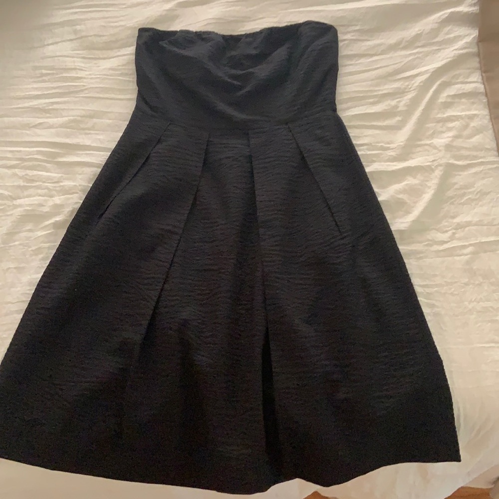 J.crew black strapless dress
